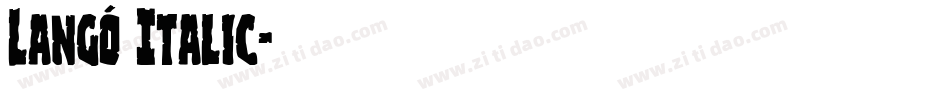 Langó Italic字体转换